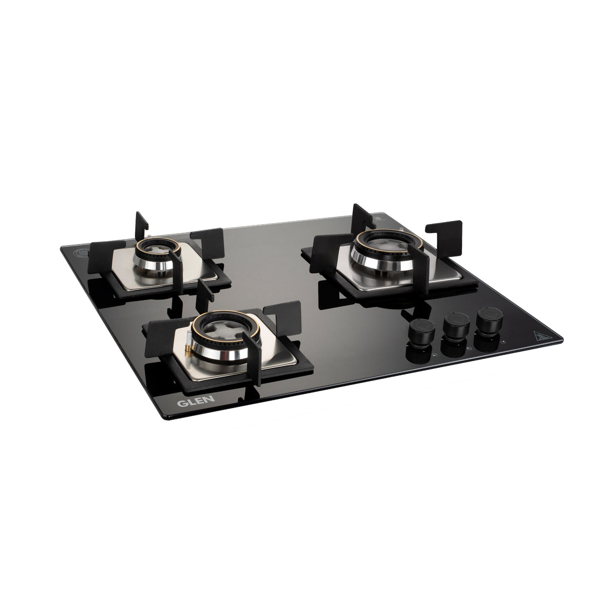Glen 3 Burner Built-in Glass Hob 1063 SQ DB — Glen hobtop